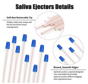 Aspirator bedah sekali pakai gigi, tabung ujung ejektor air liur/ejektor air liur 100 buah - Product Image 3