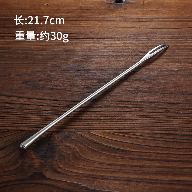 Long fruit fork (retro snowflake sand design)