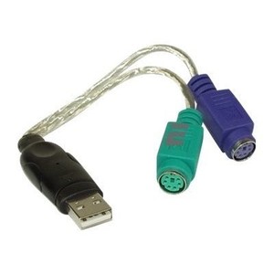 Convertitore USB in linea da USB a PS/2 a 2x presa per mouse e tastiera (91991624121) - Product Image 1