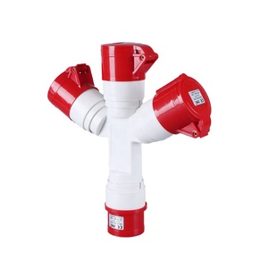 <strong>3</strong> Way Power <strong>Splitter</strong> Socket 5 Pin 380V 16A Industrial Y Shape Multi Plug Socket 1015 Outlet One <strong>Input</strong> Three <strong>Output</strong> - Product Image 6