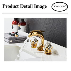 SonMajia ก๊อกน้ำไทเทเนียมสีทองทองเหลืองพร้อมวาล์วเซรามิก - Product Image 5