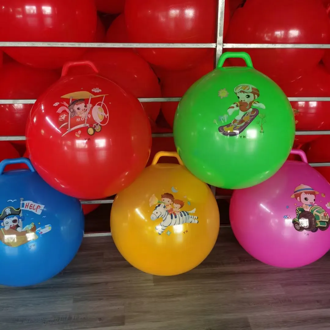 子供のためのジャンプボールおもちゃホッパー弾むハンドルボールを再生する卸売インフレータブル子供