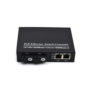 OEM ODM Gigabit 2-Port PoE Switch con 2 SC fibra interruttore per telecamera IP CCTV di rete Switch