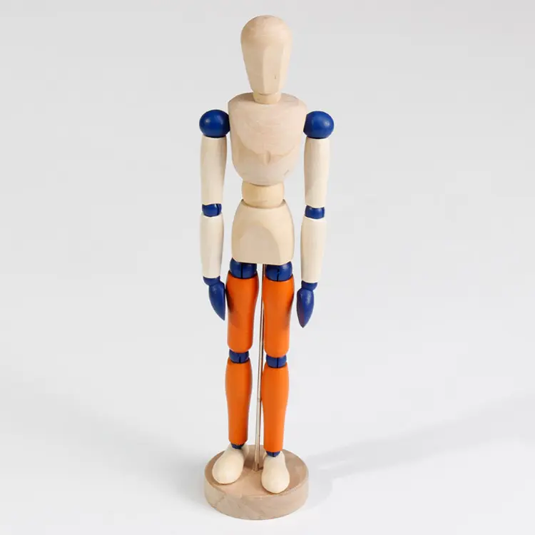 Maniquí articulado de madera con Base y cuerpo Flexible, 4,5 ", 5,5", 8 "y 12", perfecto para dibujar el humano