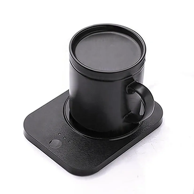Health Water Tea Hot Drink Mug Warmer Black Round Smart Temperature Control Coffee Heater mug heater