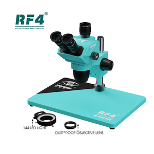 RF4-Microscopio estéreo trinocular para teléfono, herramienta de reparación de PCB, lente 0.5X, con zoom de 9 velocidades, digital, 6,5-65X, zoom ajustable - Product Image 3