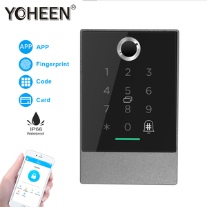 חיצוני עמיד למים TTlock App RFID דלת בקרת גישה מערכת, חכם דיגיטלי לוח מקשים כרטיס קורא דלת מנעול WiFi Ble - Product Image 2