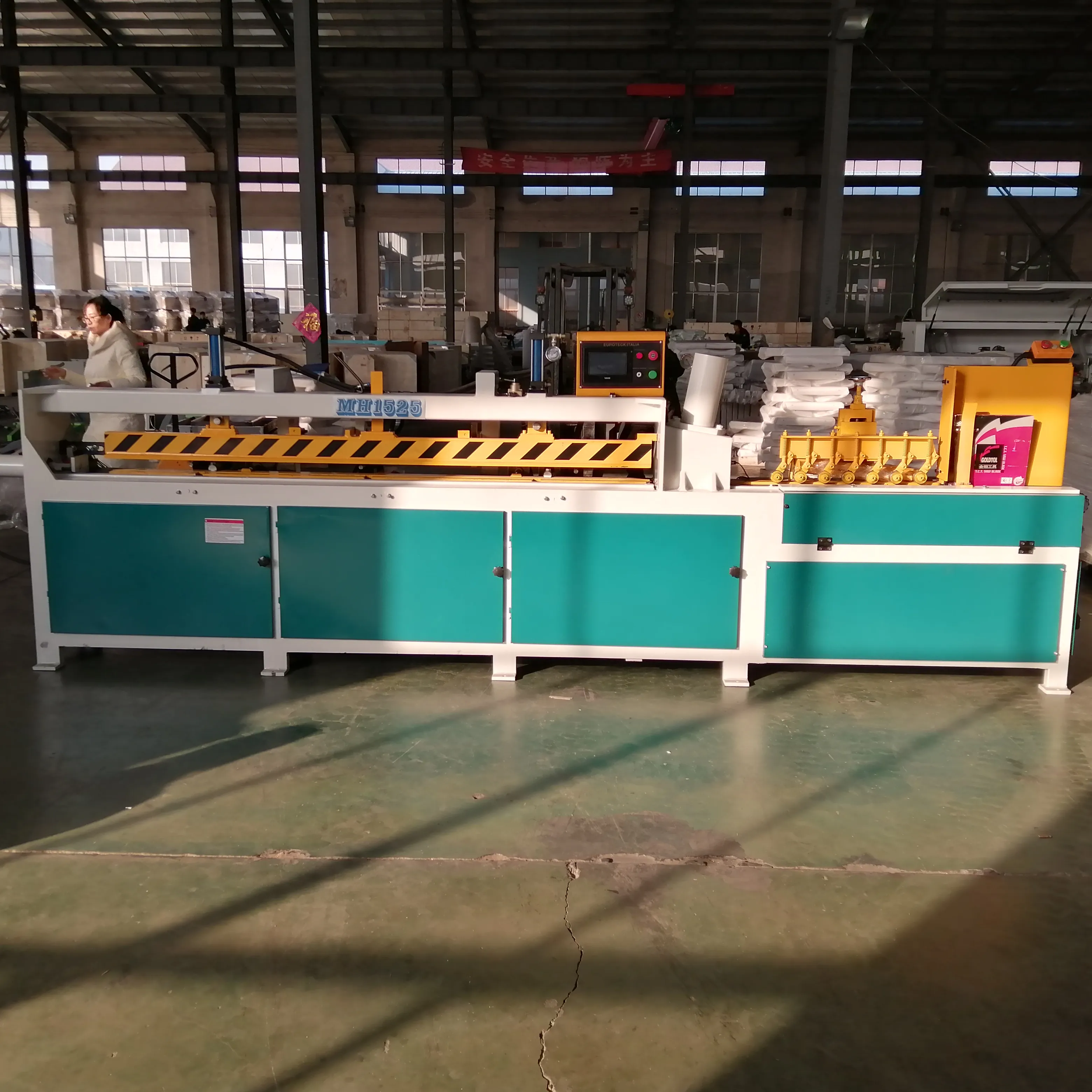 high efficient 6m full automatic wood woodworking timber Finger Joint press machine line