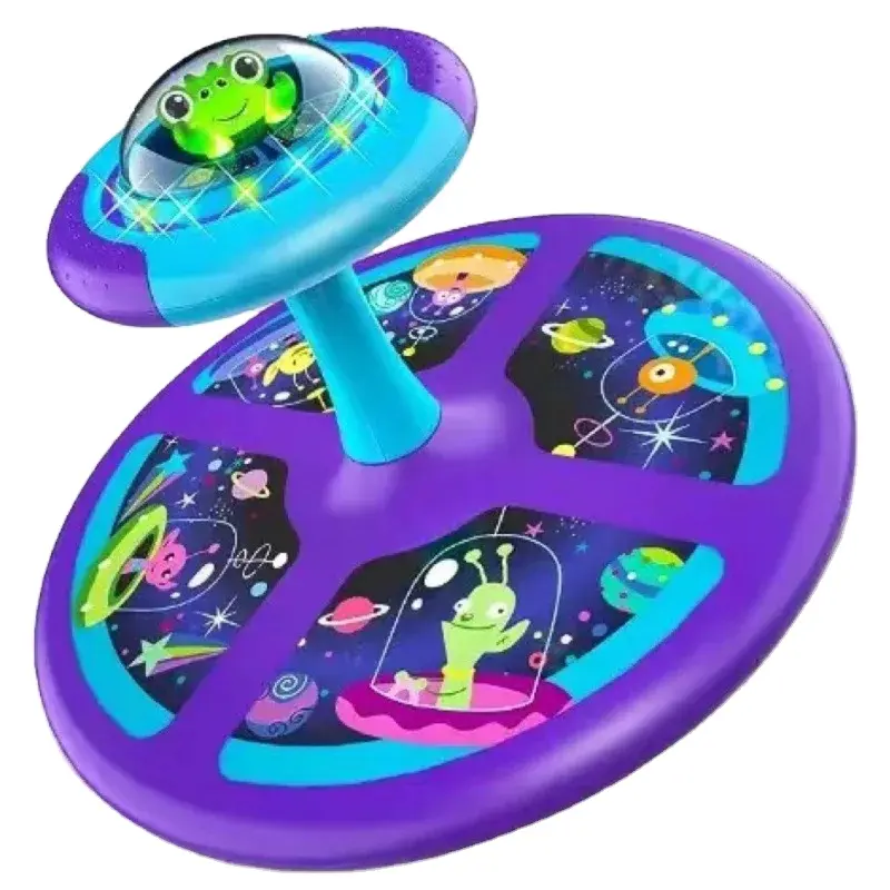 I bambini più recenti dinosauro spazio Spinning sgabello giocattolo Non-stop divertimento Sit and Spin Rotation giocattoli educativi di plastica per bambini