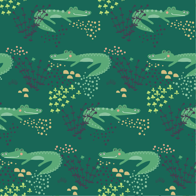 green cartoon crocodile