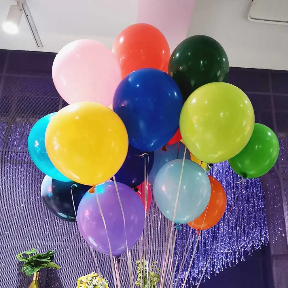 Selamat Ulang Tahun Pernikahan Halloween Dekorasi Pesta Natal Matte Mutiara Warna Tebal 12 Inci 3.2G Balon Lateks Mudah Terurai