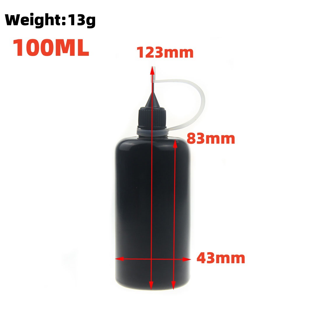 Flacon seringue 100 ml - PE résistant à la lumière
