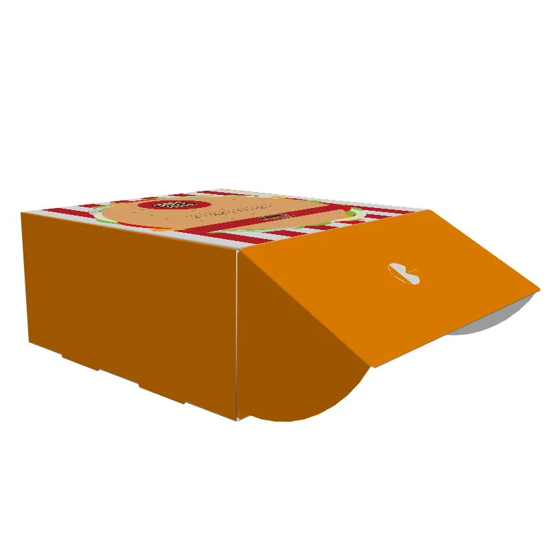 Craft White Bagasse Take Away, Black White Castle Set Square Oem Food Ham Burger Paper Packaging Boxes/