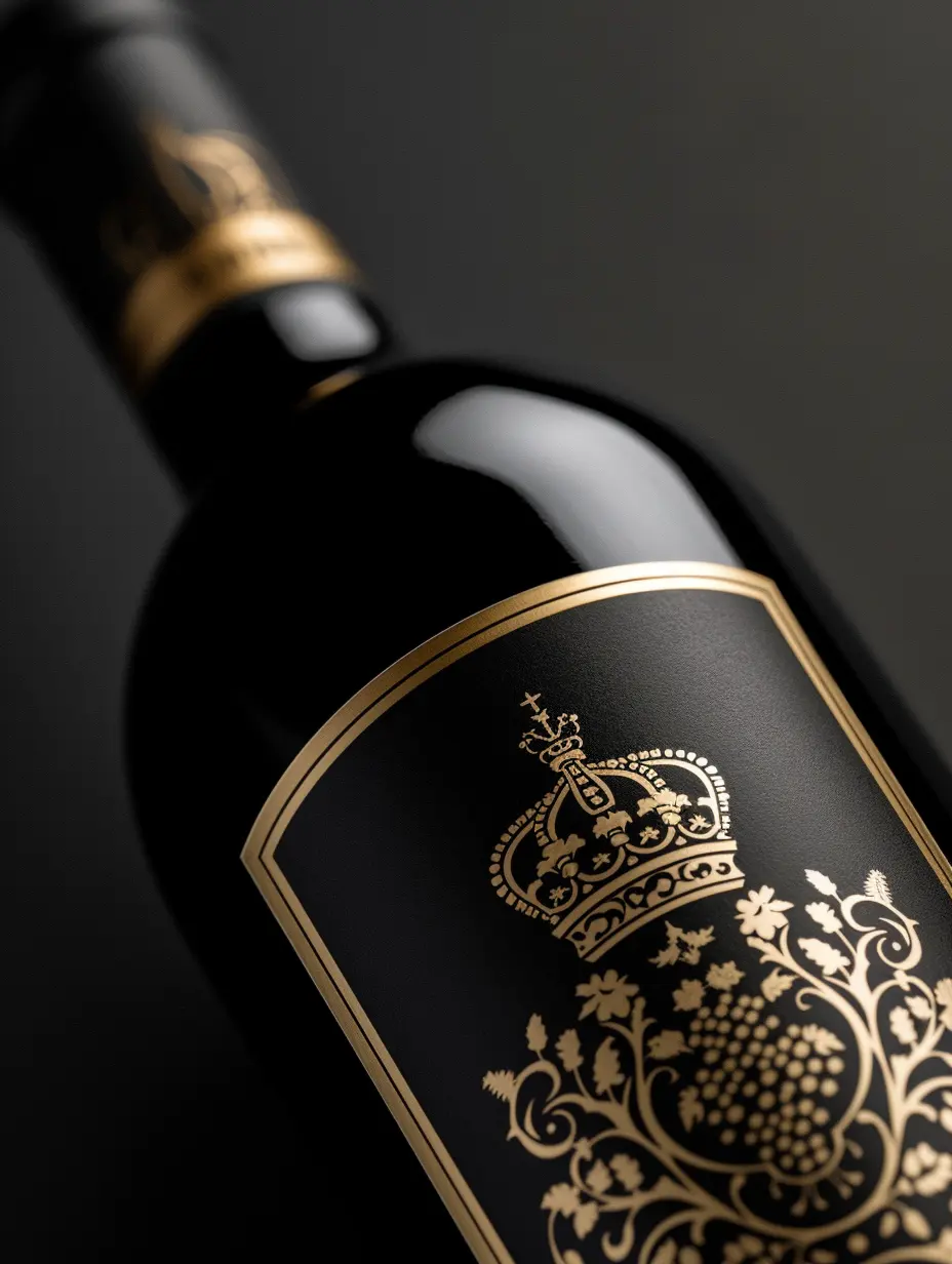 Özel Logo baskı su geçirmez altın gümüş folyo bira votka alkol viski şarap şişesi ambalaj yapışkan etiket için şarap şişesi