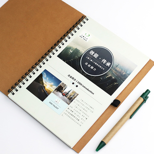 Werbe 200 Seiten 70 Gsm Natural Color Hardcover Notebook Umwelt freundlich 100 Blatt Letter/A4 Spiral Bound Innenseiten - Product Image 3