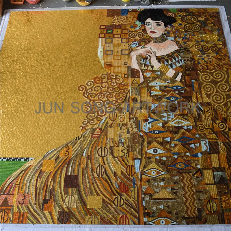 JS MHP-KL05 Artistico Famoso Dipinto Ritratto Piastrella Bagno in Mosaico di Vetro Mosaico Murale Handmade