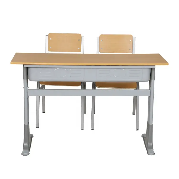 학교 가구 더블 학생 공부 테이블 움직일 수있는 책상 두 사람 책상 대학 책상과 의자