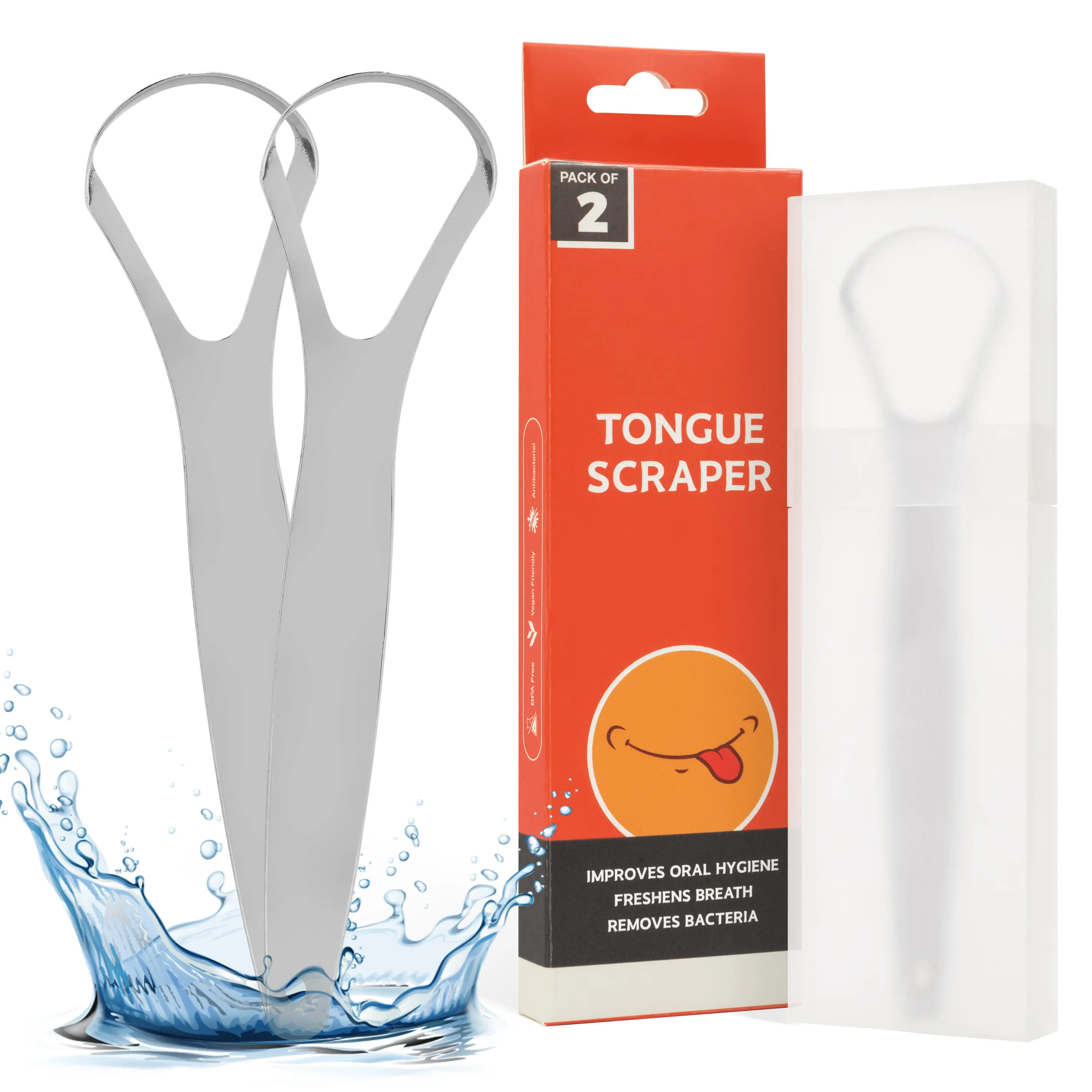 新鮮な呼吸舌スクレーパーのための口腔衛生舌洗浄ステンレス鋼舌クリーナー