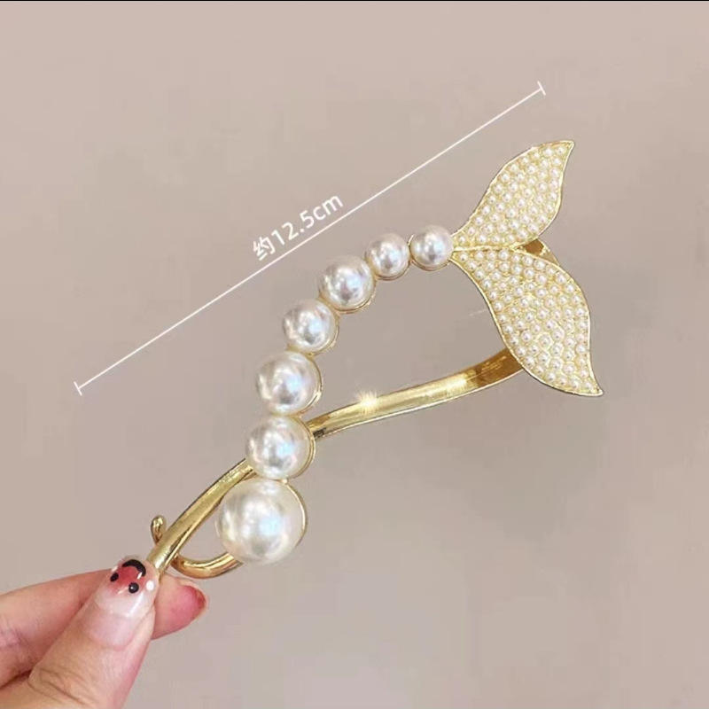 หางปลาบิดเข็มกลัด-มุก