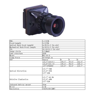 Starlight Night Vision <strong>COMS</strong> <strong>Sensor</strong> High HD FPV <strong>Camera</strong> for PAL/NTSC RC FPV Racing Drone Quadcopter UAV - Product Image 2