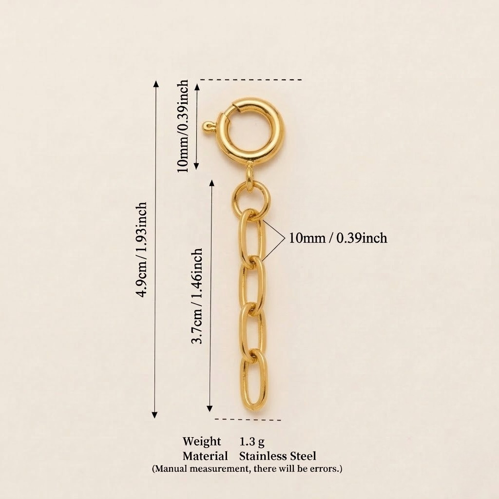 Gold 4 clip chain