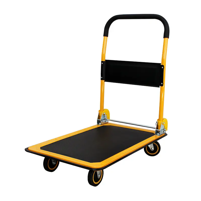 Hot Sales Manufacturing Steel Platform Trolley Wagon For Carrying Easy Delivery