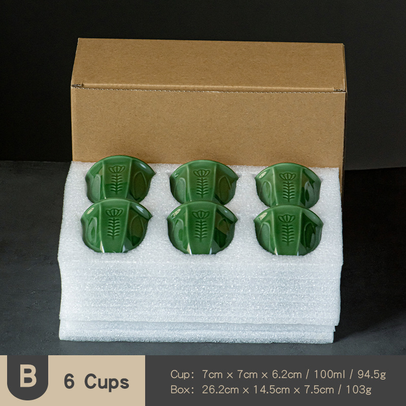 Set da 6 pezzi verde scuro
