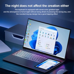 CRELANDER 15,6 "IPS 7" Pantalla táctil Notebook Intel N100 DDR4 16GB RGB Teclado Computadoras Laptop con computadora de dos pantallas - Product Image 5