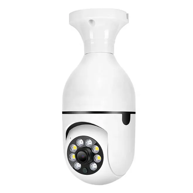 Fabbrica a buon mercato di alta qualità di vendita calda A6 E27 lampadina telecamera di sorveglianza HD Wifi Smart telecamera di sicurezza per la casa senza fili