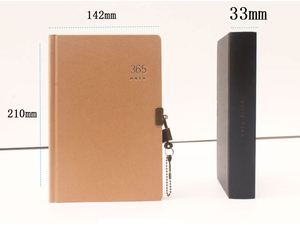 Retro 365 Days Private Schedule <strong>Notebook</strong> Thickened Blank Kraft Page Diary <strong>with</strong> Lock - Product Image 6
