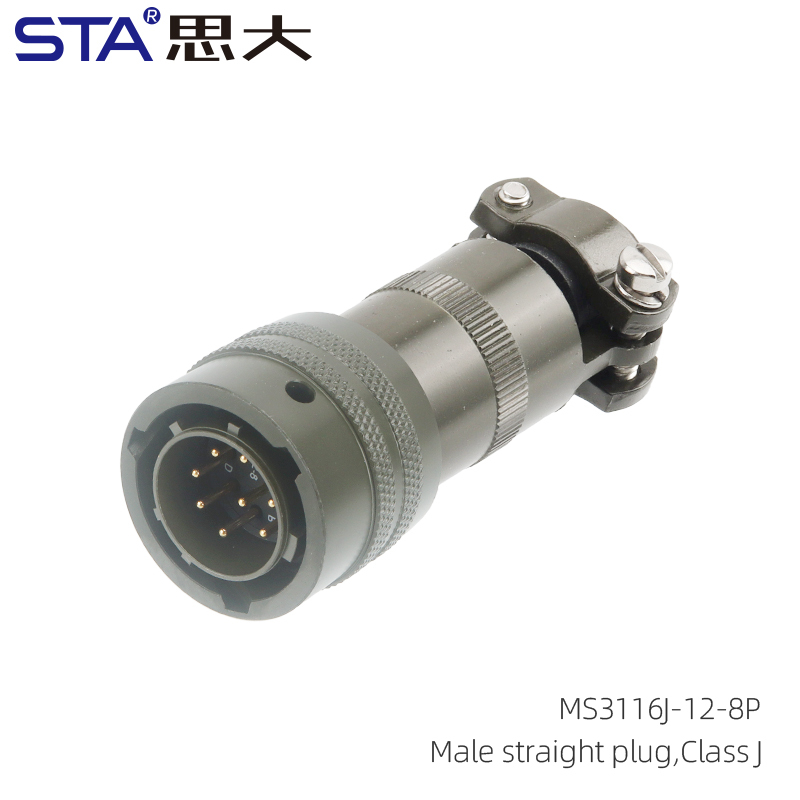 MS3116J-12-8P Male straight plug,Class J
