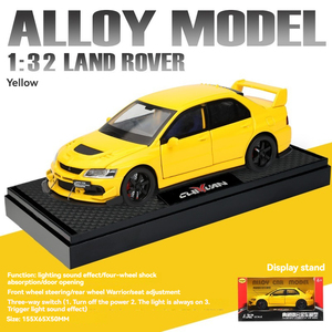 Diecast 1:32 alaşım modeli LANCER evrim lX EVO 9. Ses ve ışık geri çekme kapılar açık metal araba modeli ekran koleksiyonu oyuncak - Product Image 5