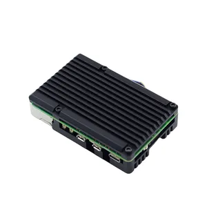 Raspberry Pi Case Carcasa de aleación de aluminio Caja protectora de refrigeración con 2 ventiladores PWM para Raspberry Pi 5 - Product Image 1