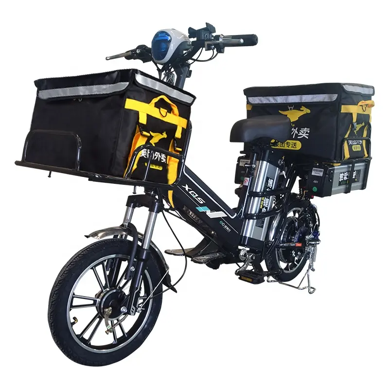 Bicicleta elétrica 16 "x 2.125 pneu a vácuo, 48 v, baterias de lítio, entrega de bicicleta de carga elétrica, bicicleta elétrica