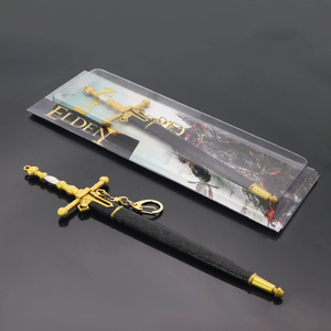Vua quân đội thanh kiếm Mini trò chơi <span class=keywords><strong>MERC</strong></span> trò chơi ngoại vi 26cm Katana Keychain Hợp kim kẽm - Product Image 3