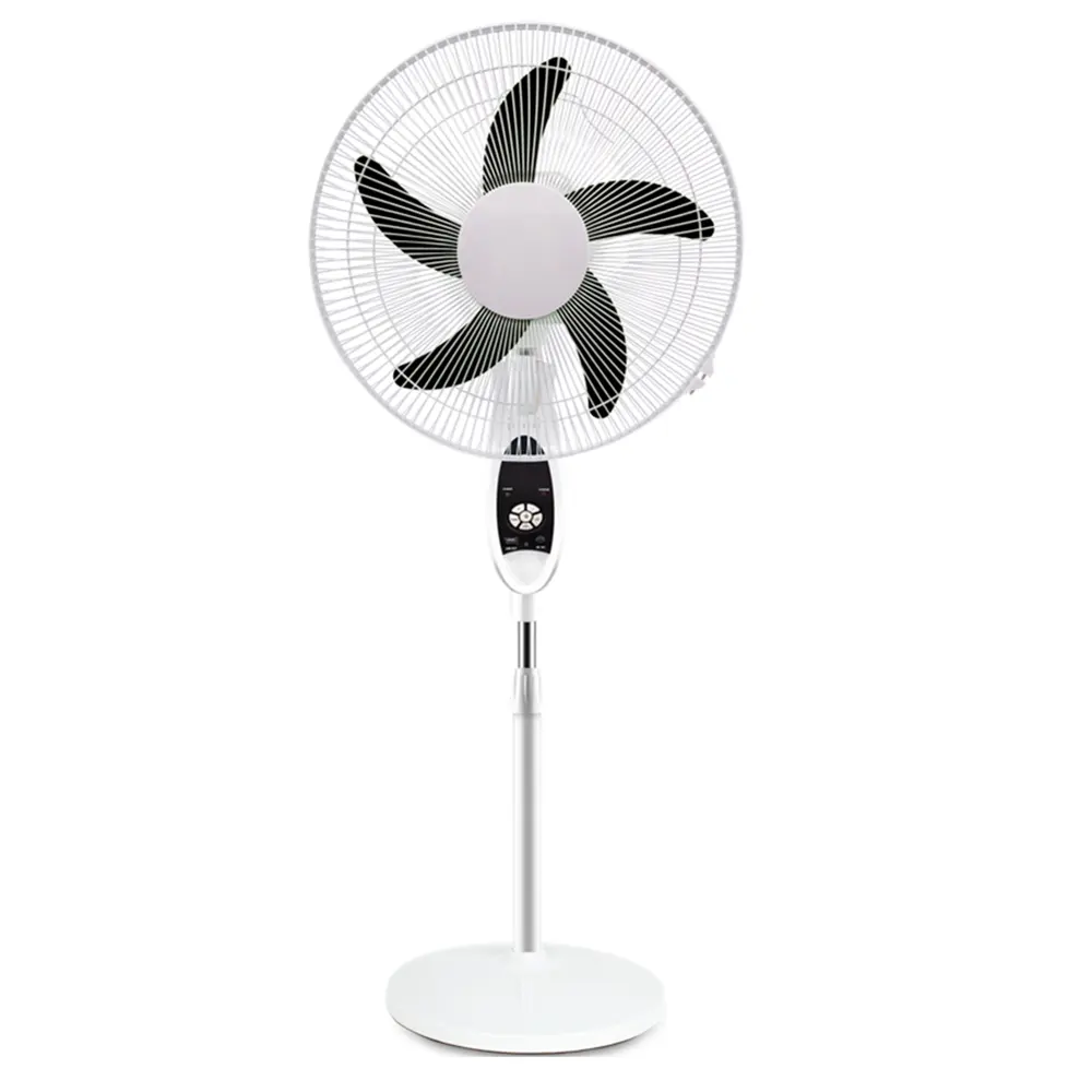 Led ışık 18 inç AC DC şarj edilebilir fan 16 inç 18 inç şarj edilebilir fan 12V DC güneş fanı