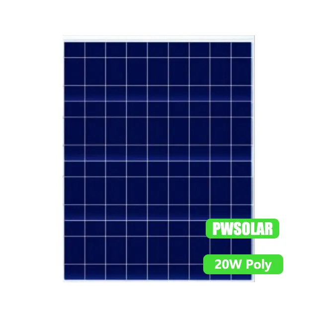 Módulo fotovoltaico chino a la venta, panel fotovoltaico polivinílico de 25mm de la serie 20W 36 celdas, panel solar de placa de celda solar