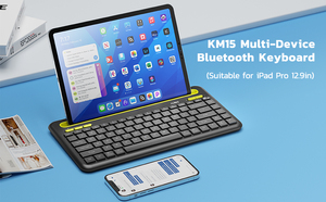 Máquina de escribir inalámbrica BT, mini teclado portátil delgado para tabletas android, windows, pc y teléfonos inteligentes - Product Image 2
