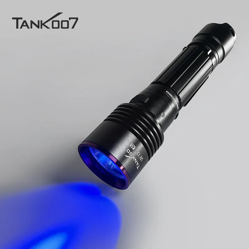 Tank007 trésors recherche torche Double lampe de poche LED lampe uv 365nm lumière noire réfrigérant fuites linterna lampe de poche de détection uv