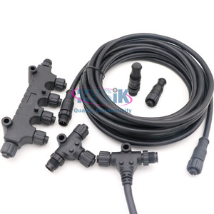 N2K cabo impermeável IP67 NMEA 2000 drop cabo reto macho para fêmea 5 posições sobremoldado extensão cordsset