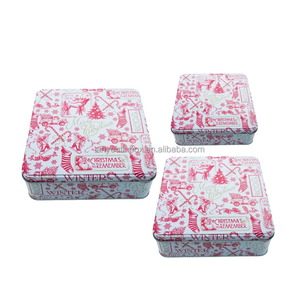 高品质10x10定制标志3D压花/压花金属包装糖果礼品蜡烛锡盒圣诞金属锡罐工艺 - Product Image 4