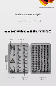105-Piece Screwdriver Bit <strong>Set</strong> for DIY Repair Professional &amp; Household Use Various Sizes Hard Case Customizable OEM Support - Product Image 3
