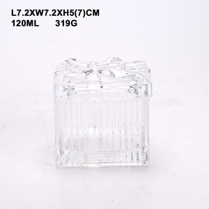 Lọ kẹo thủy tinh hình trái tim trong suốt có nắp để trưng bày các món ngọt trong nhà bếp để làm quà tặng thực phẩm - Product Image 2