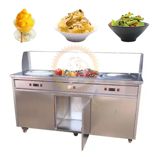 Thailand fry ijs machine/gebakken ijs maken machine voor verkoop