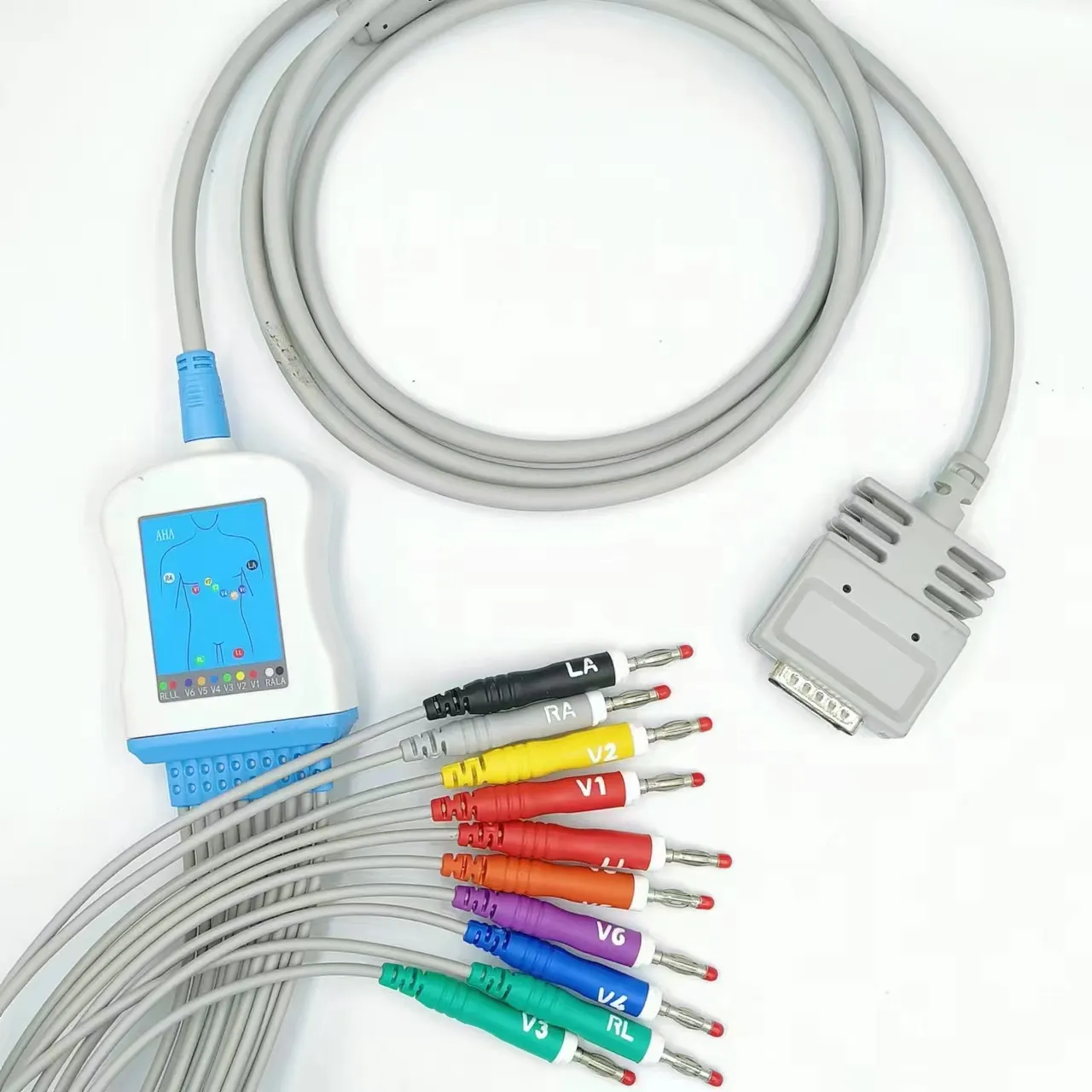 Kompatibel mit Burdick einteiligem 10-Kanal-Bananen-iec-Detal-Comen-Mortara-EKG-Kabel
