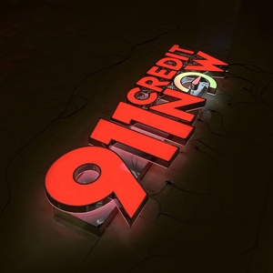 Alta Qualidade LED Channel Letters Laser cut Business Sign Sinal Ao Ar Livre De Aço Inoxidável Backlit Levou Sinais Eletrônicos
