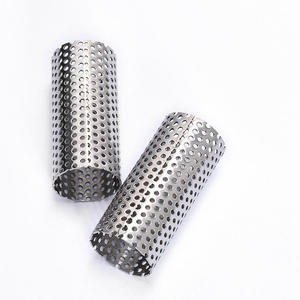 Elemento filtrante in tubo perforato con flangia di titanio, filtro metallico, elemento filtrante in tubo perforato in titanio - Product Image 6