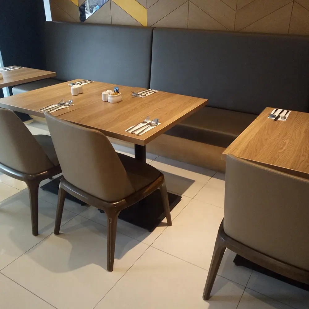 (SP-CS416) מכירה לוהטת מתכת עץ כיסא מסעדה ריהוט כיסא ושולחן סט