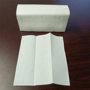 Branded Unbleached <strong>V</strong> Fold Paper Towel White Color Compostable Hand Towel Dispenser Interleaved <strong>Interfolded</strong> Tissue Paper Towel - Product Image 1