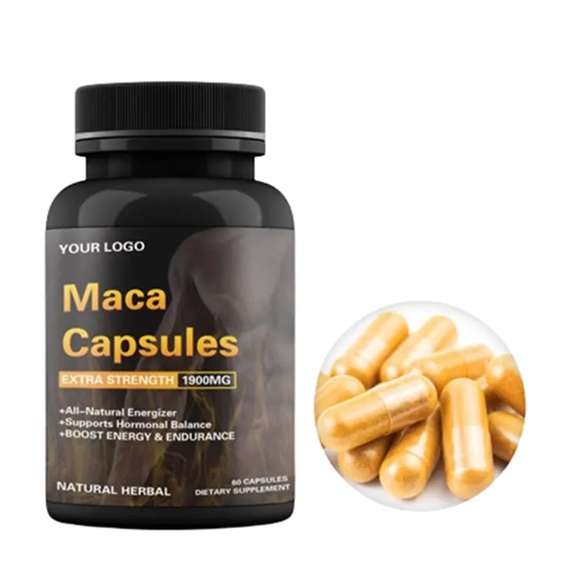 Cápsulas de Maca negra Fabricante de suplementos de etiqueta privada Cápsulas de raíz de Maca